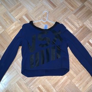 navy blue victoria’s Secret sports top